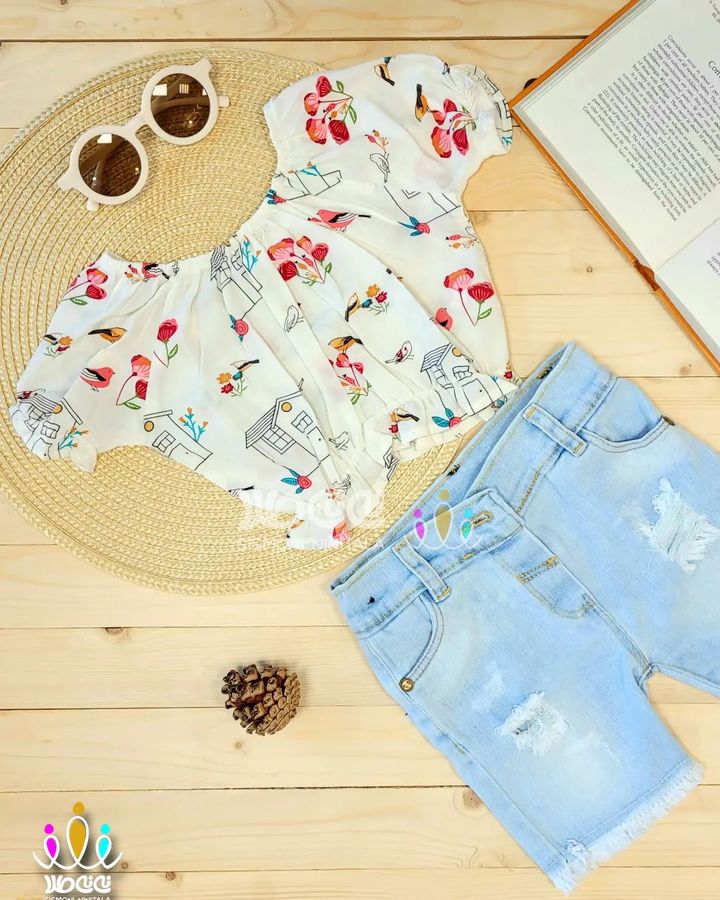 crup ninitala کراپ و شلوارک دخترانه