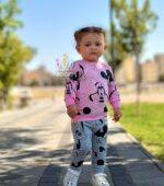 بلوز و شلوار اسپرت یقه دکمه دار میکی موس - Image 4
