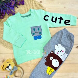 ست بلوز و شلوار سبزابیcute