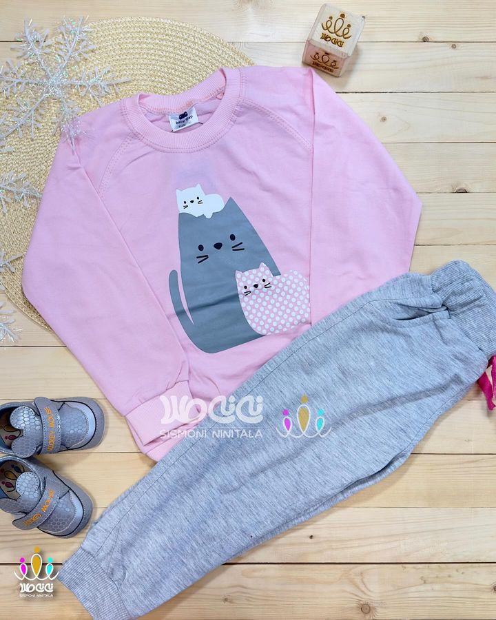 sismoni_ninitala_14020804_220532088 ست بلوز و شلوار دخترانه گربه