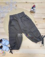 شلوار اسپرت کارگو قهوه ای سوخته