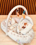 سرویس خواب نوزادی لبه دار ۶ تکه خرس نشسته