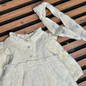 پیراهن-دخترانه-گندم-کرمیی