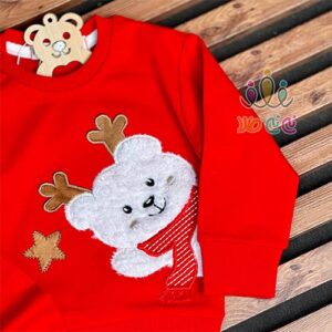 ست-بلوز-شلوار-اسپرت-خرس-شال-قرمز