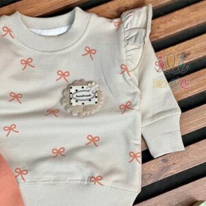 ست-بلوز--شلوار-دخترانه-چیندار-پاپیونی-گلبهی