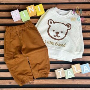 ست-بلوز-و-شلوار-اسپرت-بیسکوییتی-طرح-Friend--آجری