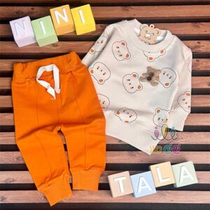 ست-بلوز-و-شلوار-بچگانه-لپ-نارنجی-تدی