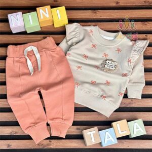 ست-بلوز-و-شلوار-دخترانه-چیندار-پاپیونی-گلبهی