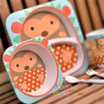 ست-۵-تکه-ظرف-غذا-بامبو-کودک-طرح-جوجه-تیغی