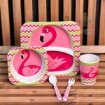 ست-۵-تکه-ظرف-غذا-بامبو-کودک-فلامینگو