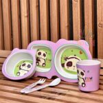 ست-۵-تکه-ظرف-غذا-بامبو-کودک--پاندا