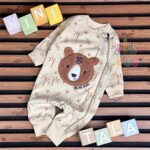 سرهم-زیپی-اسپرت-نوزاد-طرح-خرس-برجسته