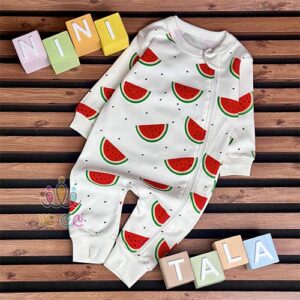 سرهم-زیپی-نوزاد-طرح-هندوانه