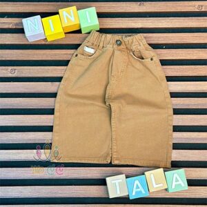 شلوار-بگ-کتانی-باکی-نسکافه-ای