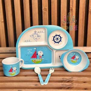 ظرف-غذا-بامبو-۵-تکه-طرح-سگ-ناخدا