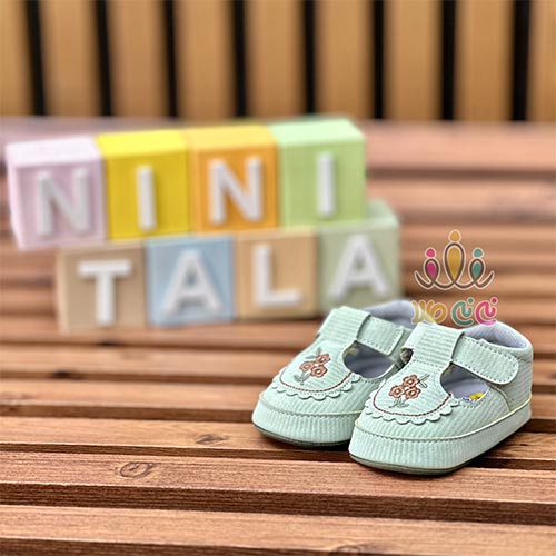 پاپوش-چسبی-گلدوزی-سبز