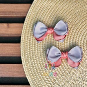 گیره-موی-پاپیونی-دخترانه-رنگی-صورتی-طوسی