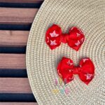 گیره-موی-پاپیونی-دخترانه-قرمز-ستاره-دار