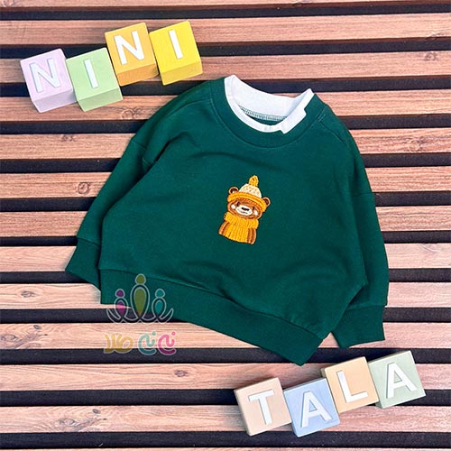 بلوز-بچگانه-اسپرت-دورس-داخل-کرک-سبز