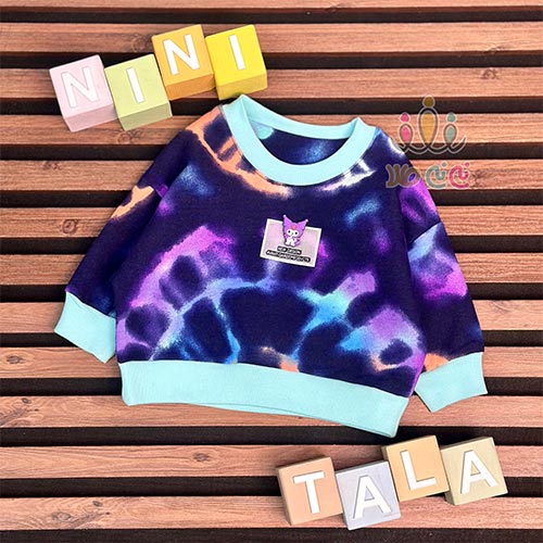 بلوز-دورس-تک-اسپرت-طرح‌-دار-مدل-استرانگ-آبرنگ-سرمه-ای