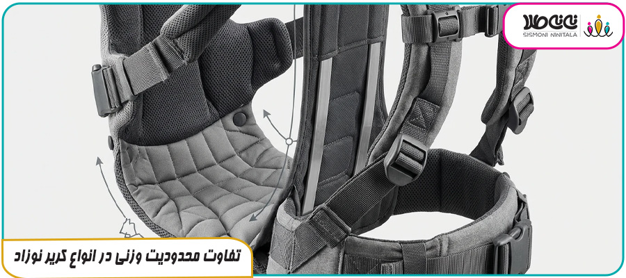 تفاوت محدودیت وزنی در انواع کریر نوزاد