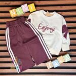 ست-دوتکه-بلوز-و-شلوار-دخترانه-طرح-Enjoy-بنفش