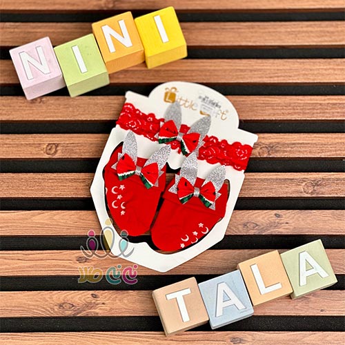 ست-هد-و-جوراب-قرمز-یلدایی-نوزاد