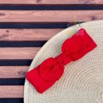 هد-مخمل-پاپیون‌-دار-گرد-قرمز-نوزاد