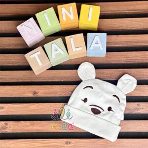 کلاه-گوشدار-نوزادی-اسپرت-طرح-پو-شیری