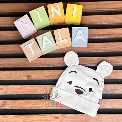 کلاه-گوشدار-نوزادی-اسپرت-طرح-پو-شیری