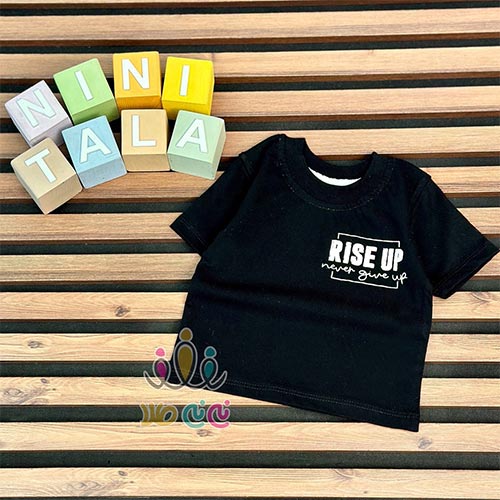 تیشرت-اسپرت-بچگانه-طرح-Rise-Up-مشکی تیشرت-اسپرت-بچگانه-طرح-Rise-Up-مشکی