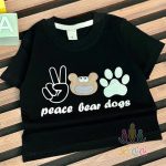 تیشرت بچگانه طرح ردپا Dogs مشکی - Image 2