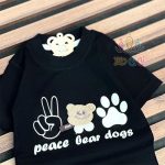 رامپر-اسپرت--بچگانه-طرح-ردپا-DOGS-مشکی