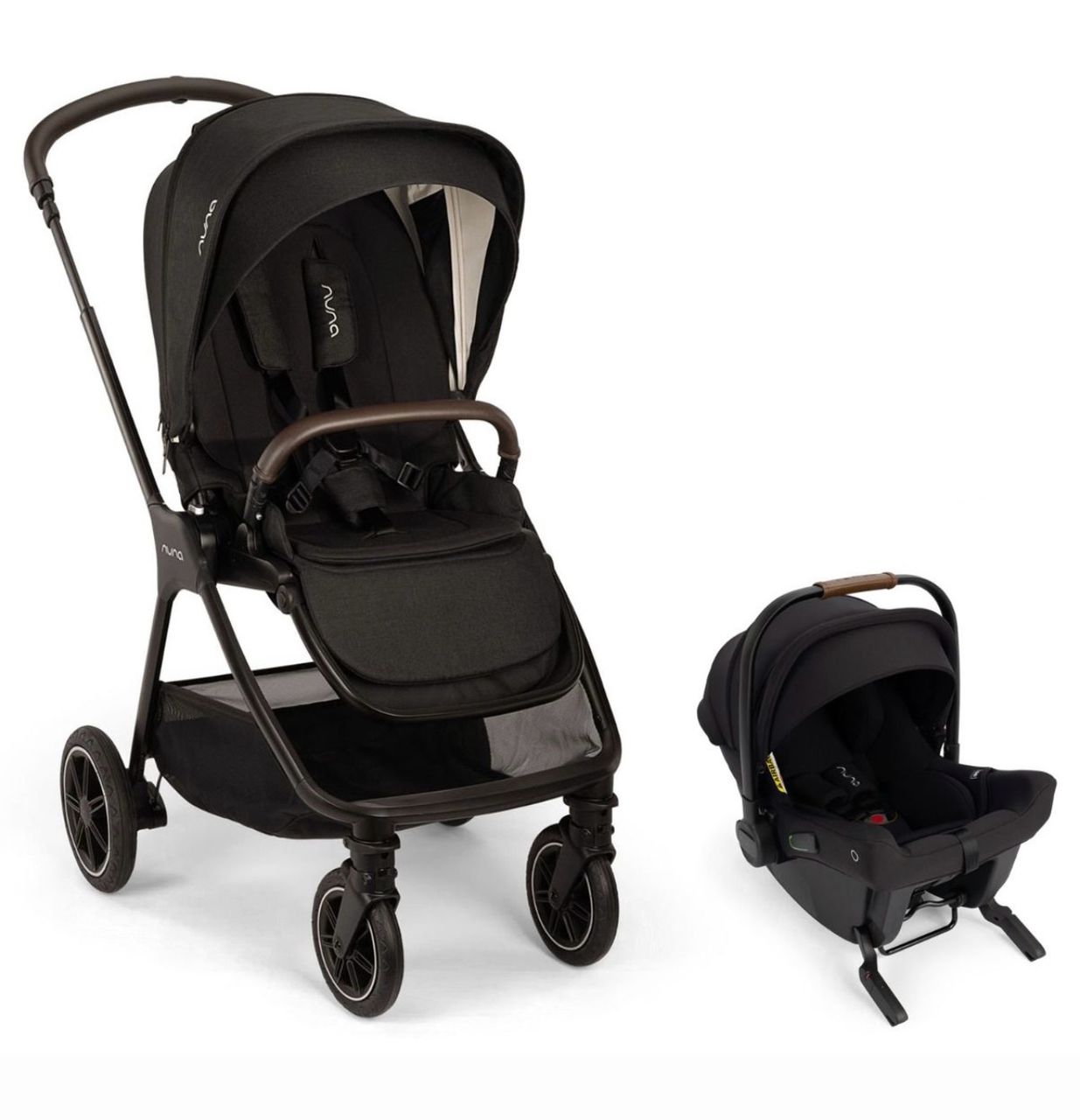 nuna-stroller-triv-next-caviar-pipa-urbn-isofix-easy-folded.jpeg کالسکه و کریر تریو نکست و پیپا اوربن از برند نونا Triv Next & PIPA URBN by NUNA - Image 1