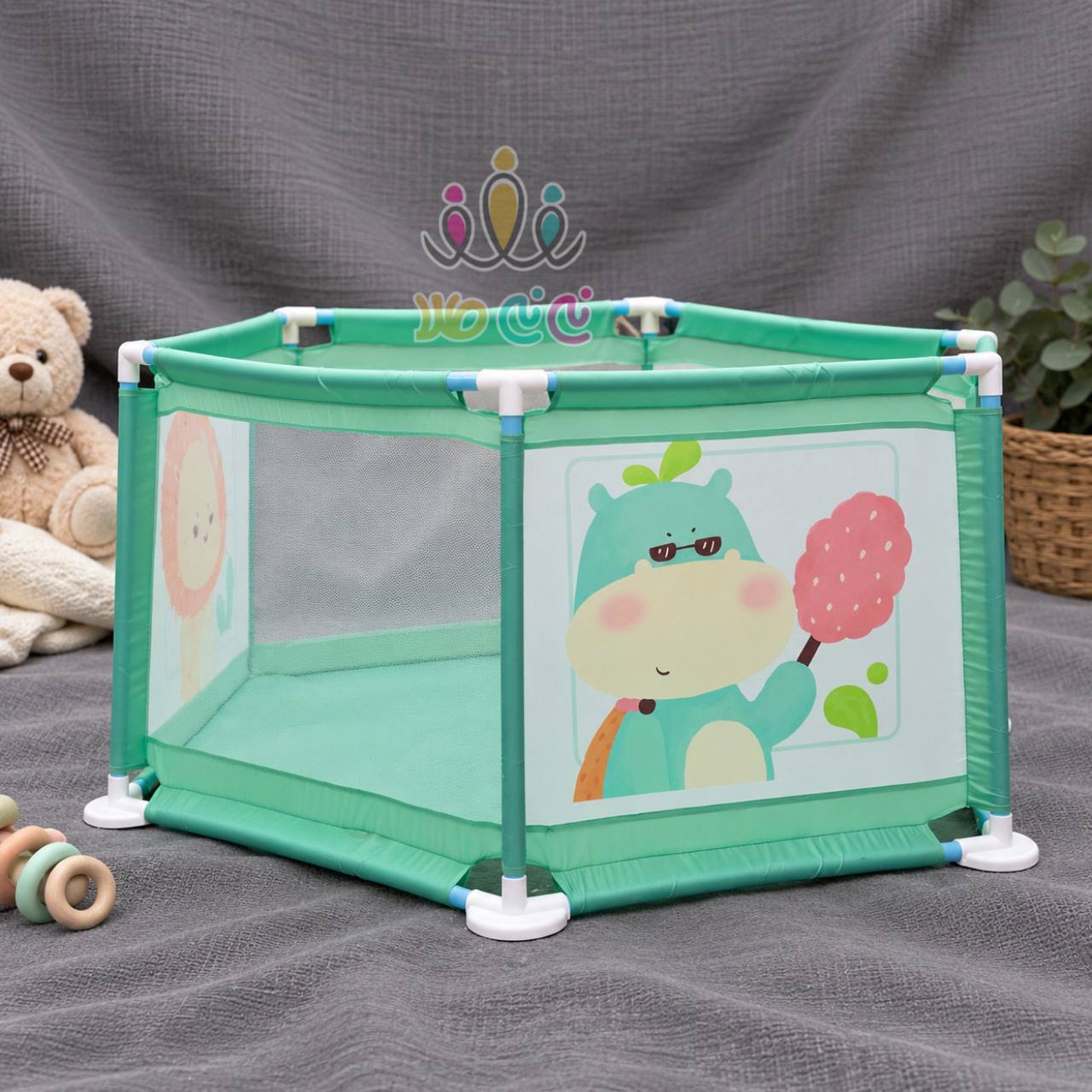 پارک-بازی-ویوا-کیدز-سبزآبی پارک بازی ویوا کیدز (Viva Kids) رنگ سبزآبی - Image 1